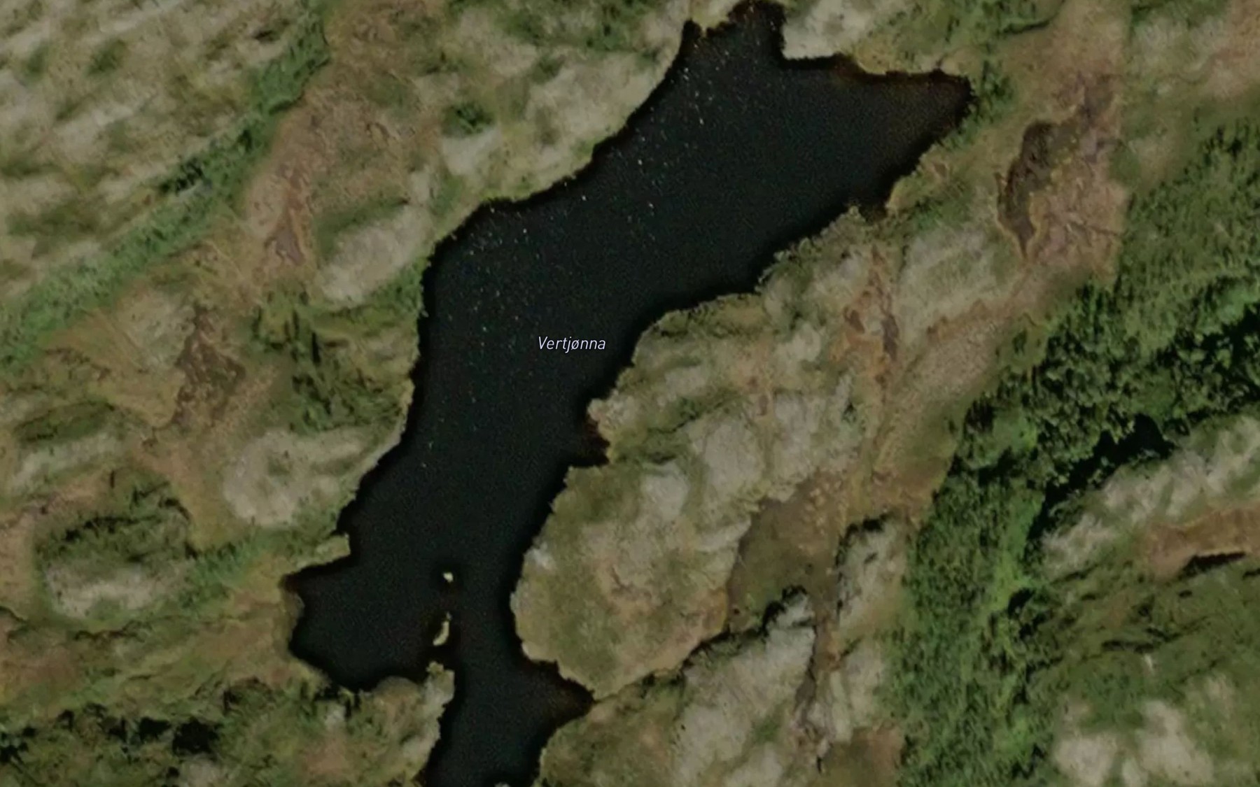 Satellite map of the Vertjorna