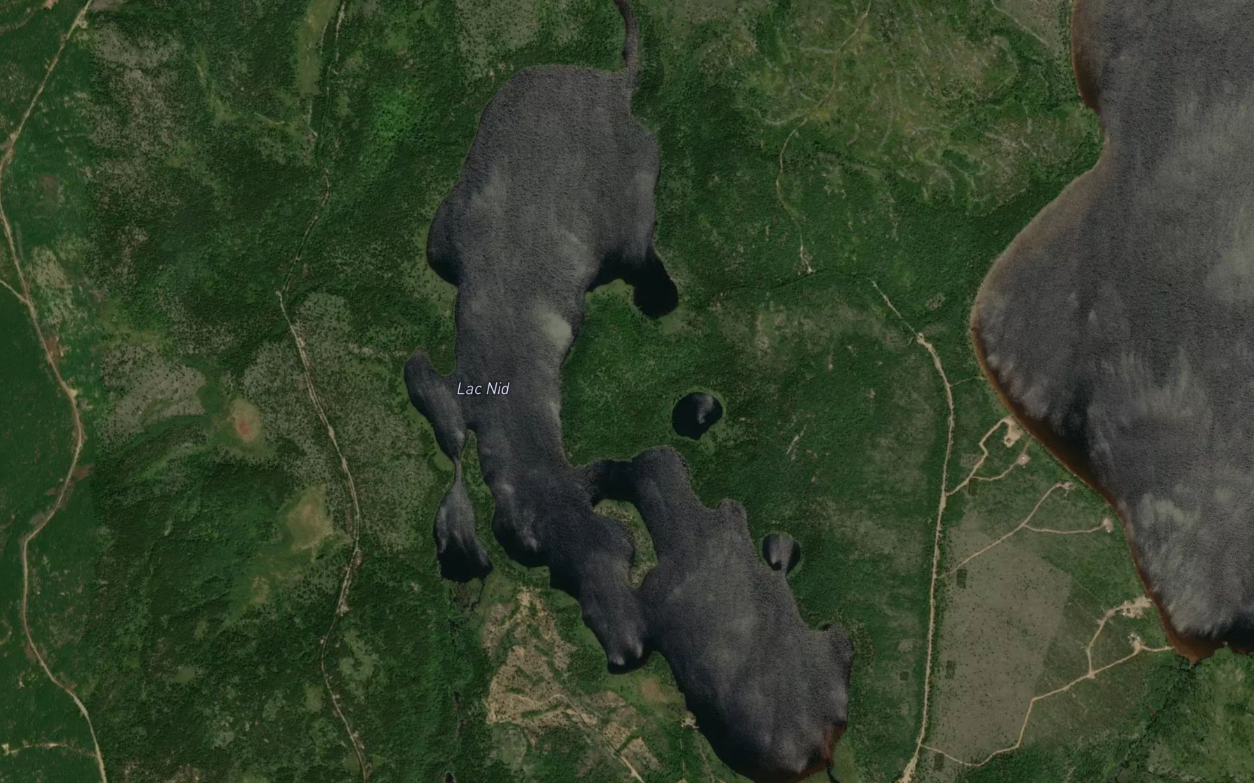 Satellite map of the Lac Nid