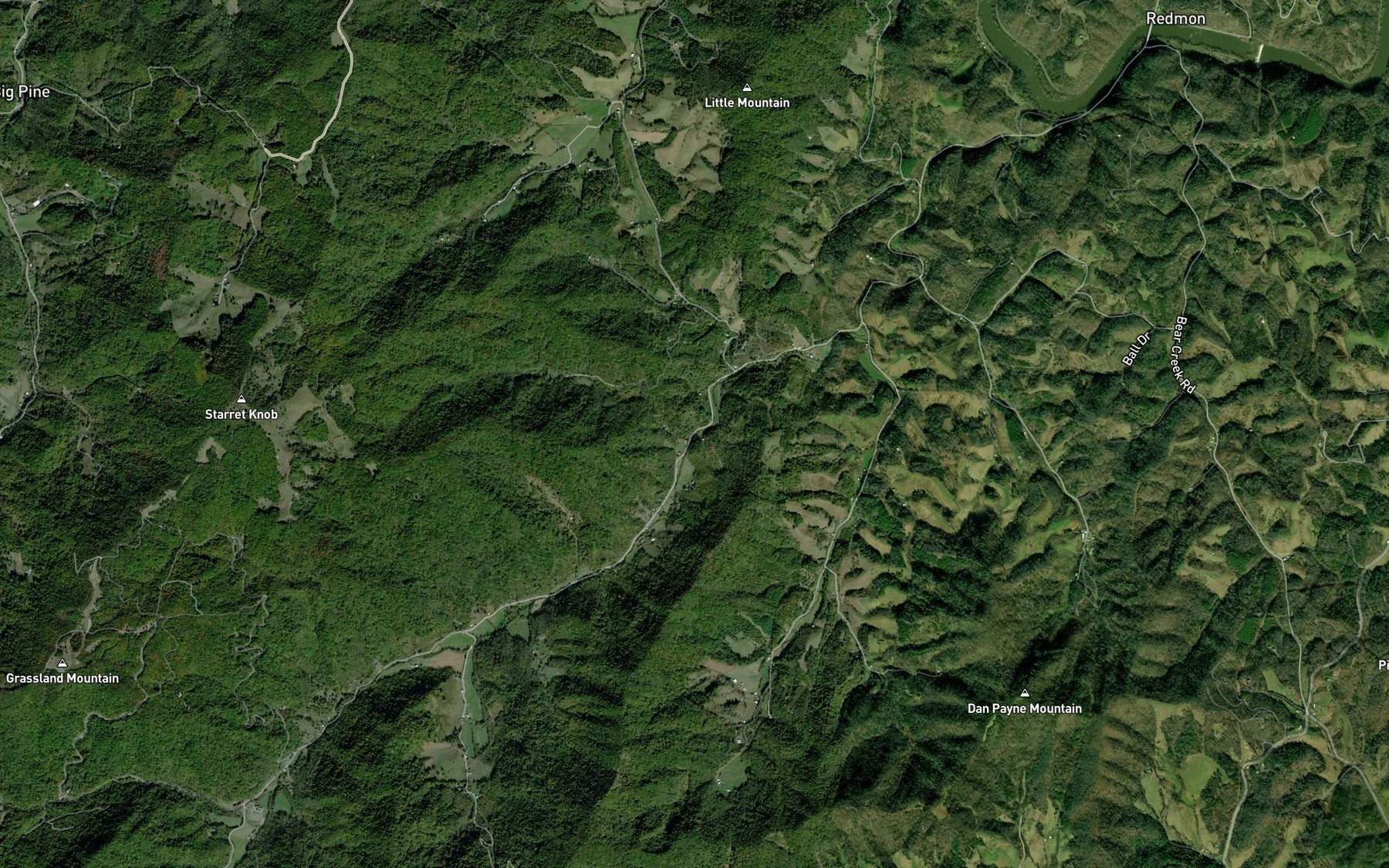 Satellite map of the High Shoal Branch