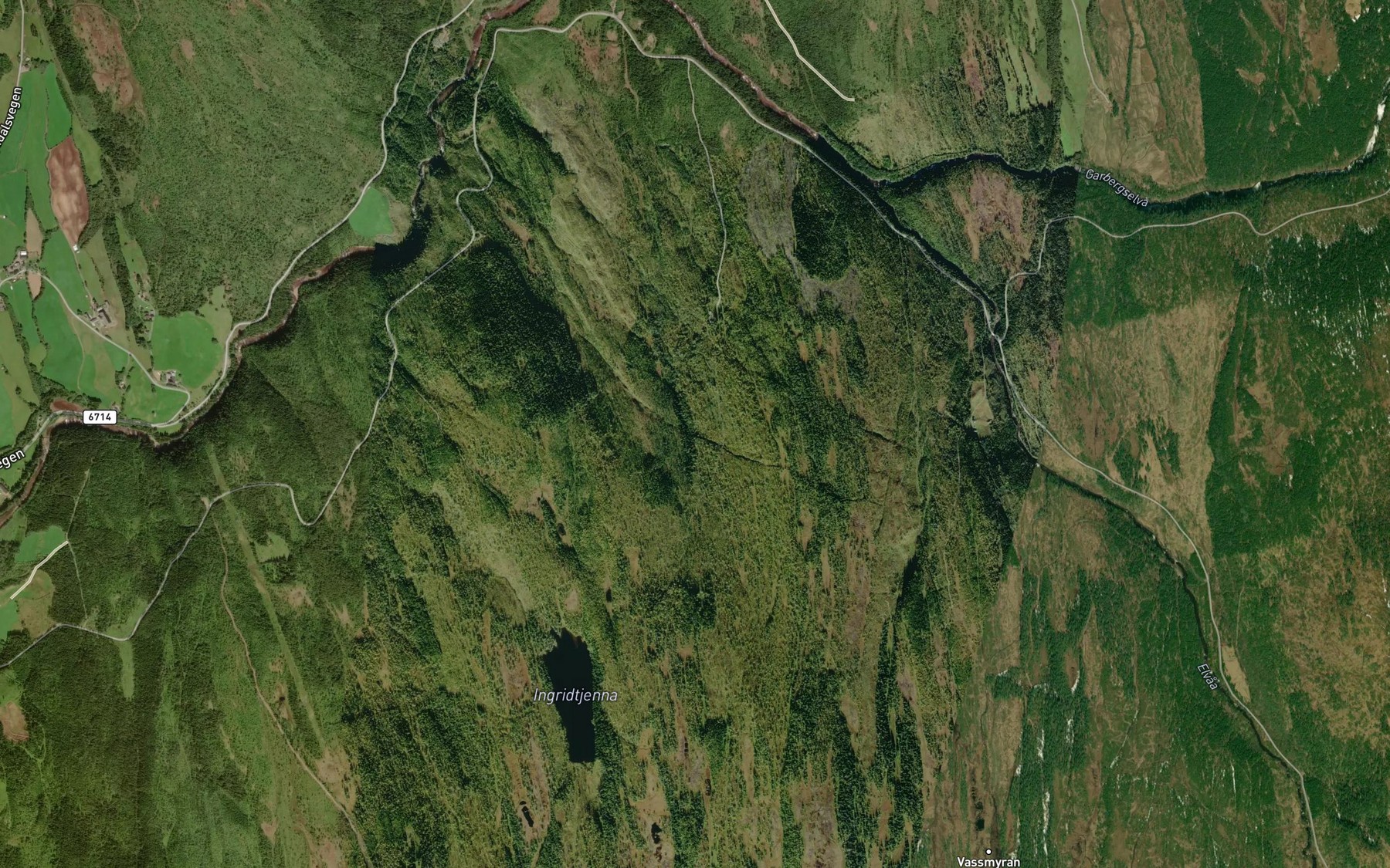 Satellite map of the Djupskara