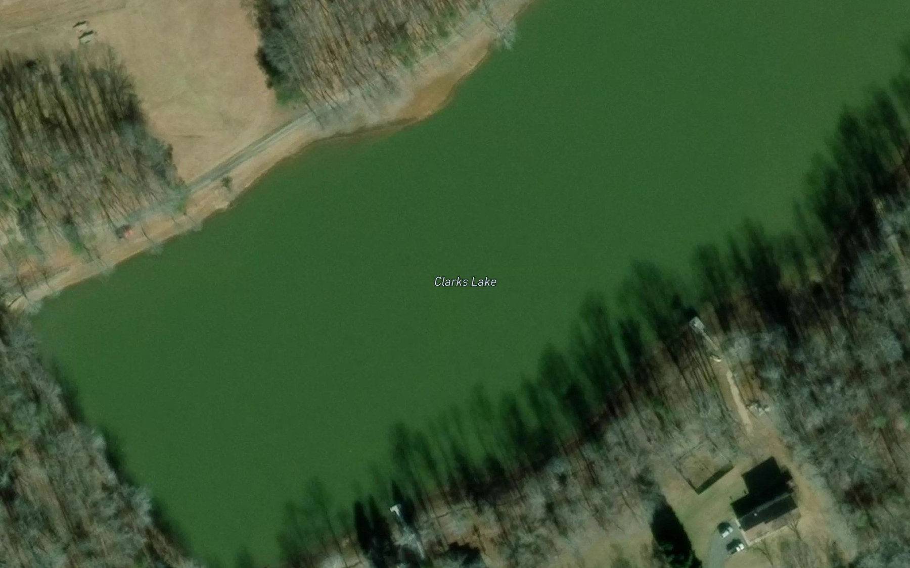 Satellite map of the Clarks Lake
