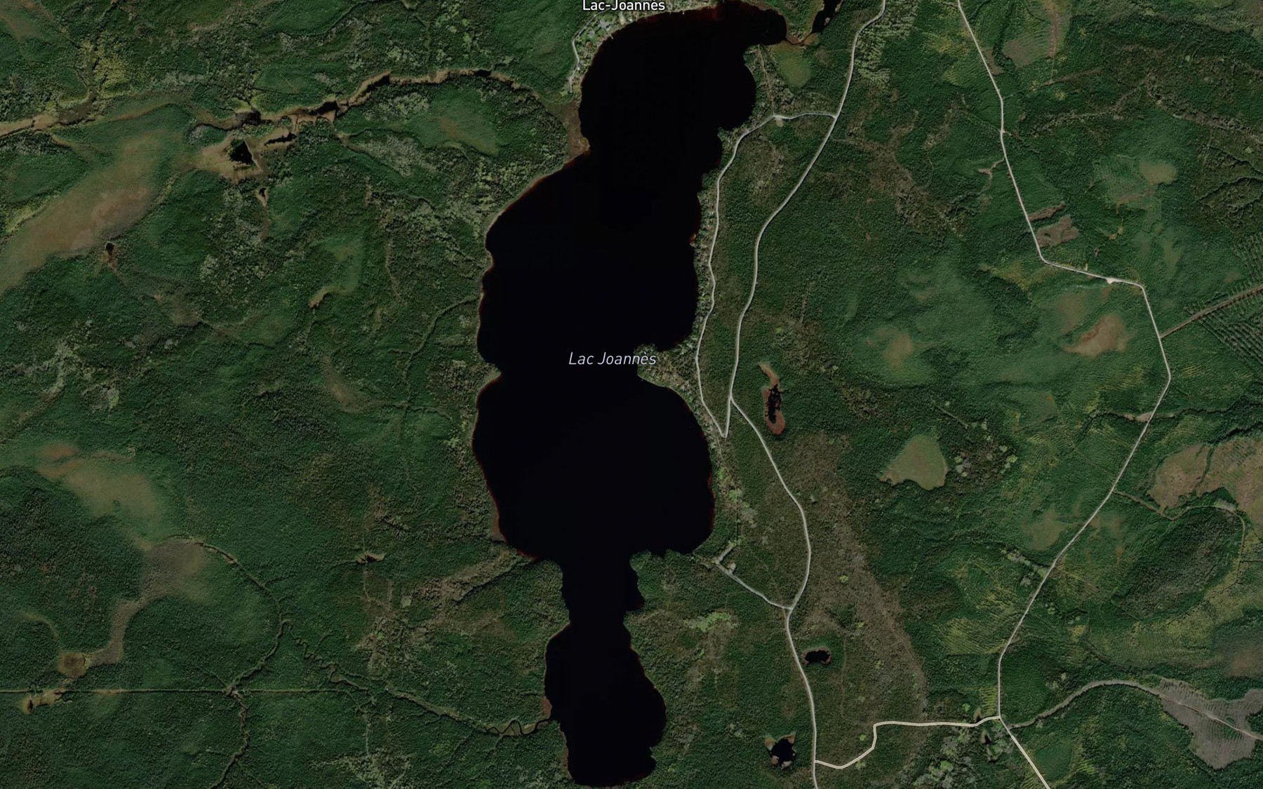 Satellite map of the Lac Joannes