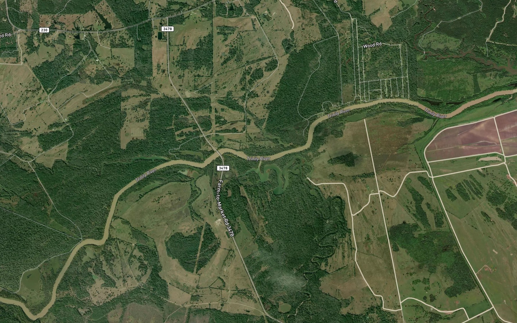Satellite map of the Nelson Creek