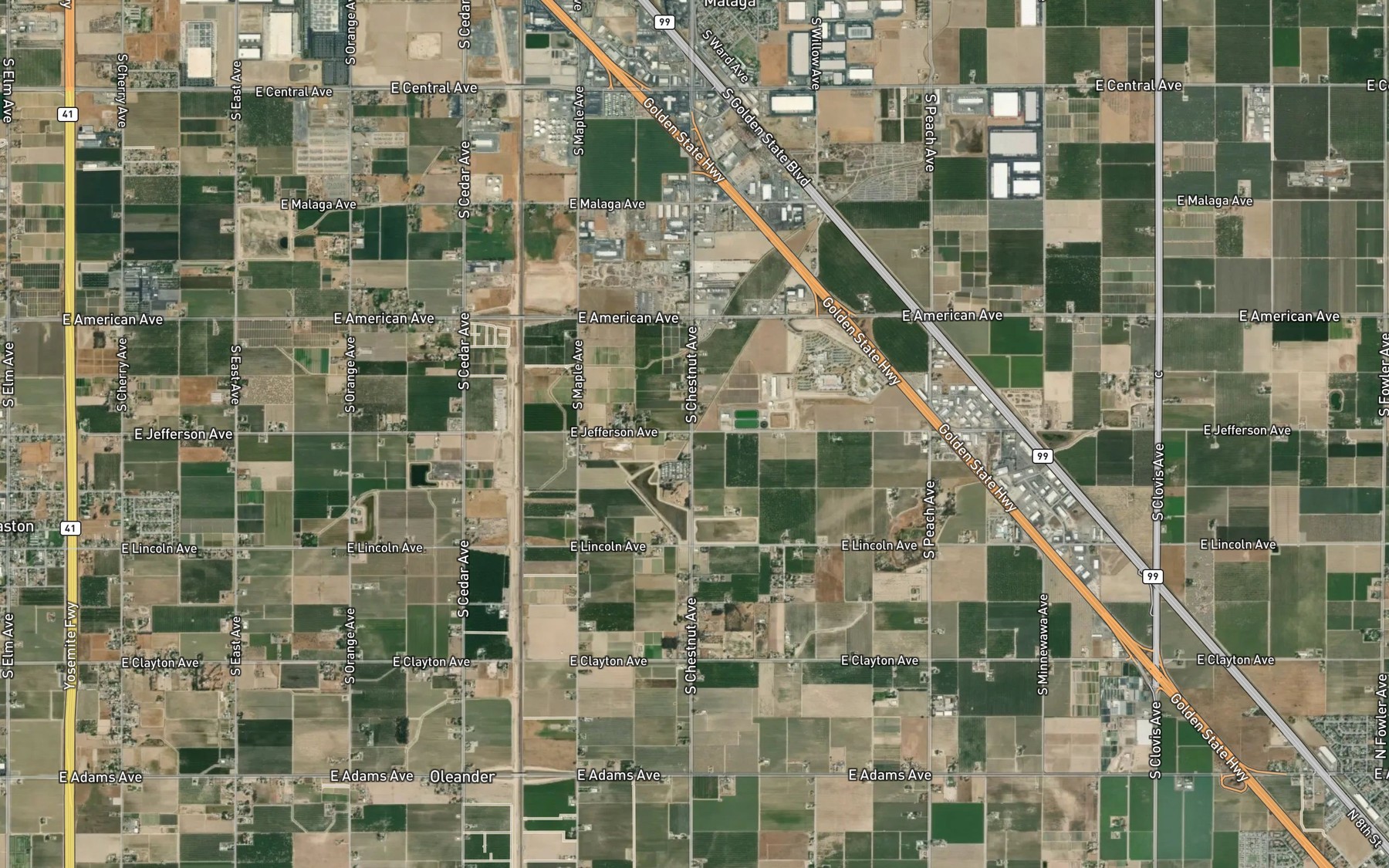 Satellite map of the Oleander Canal