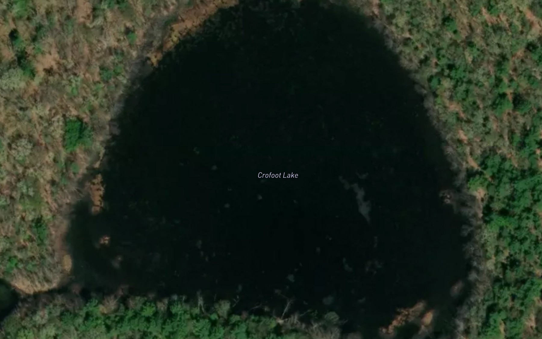 Satellite map of the Crofoot Lake