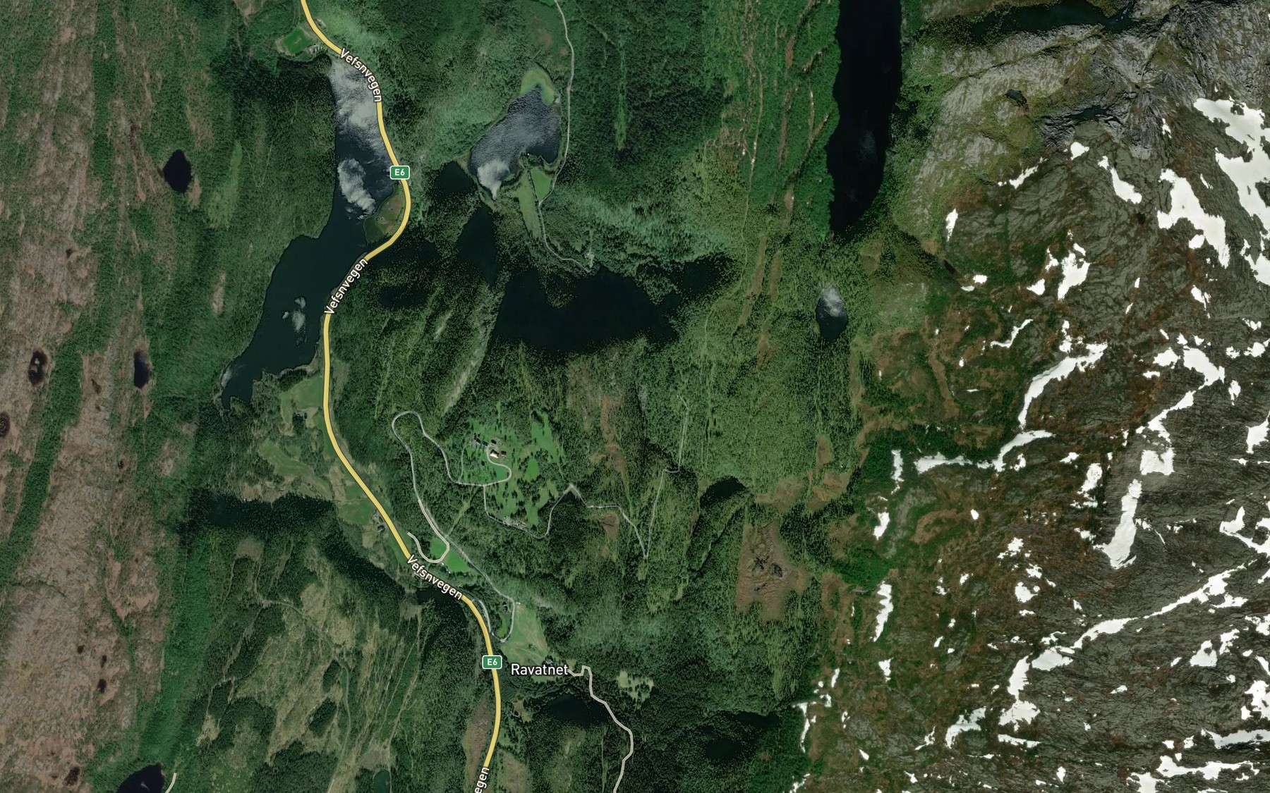 Satellite map of the Skarbekken