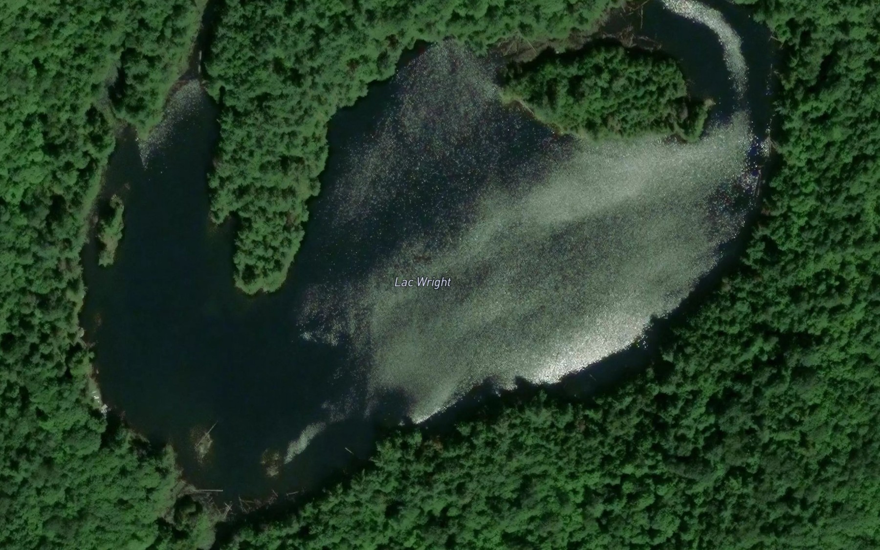 Satellite map of the Lac Wright