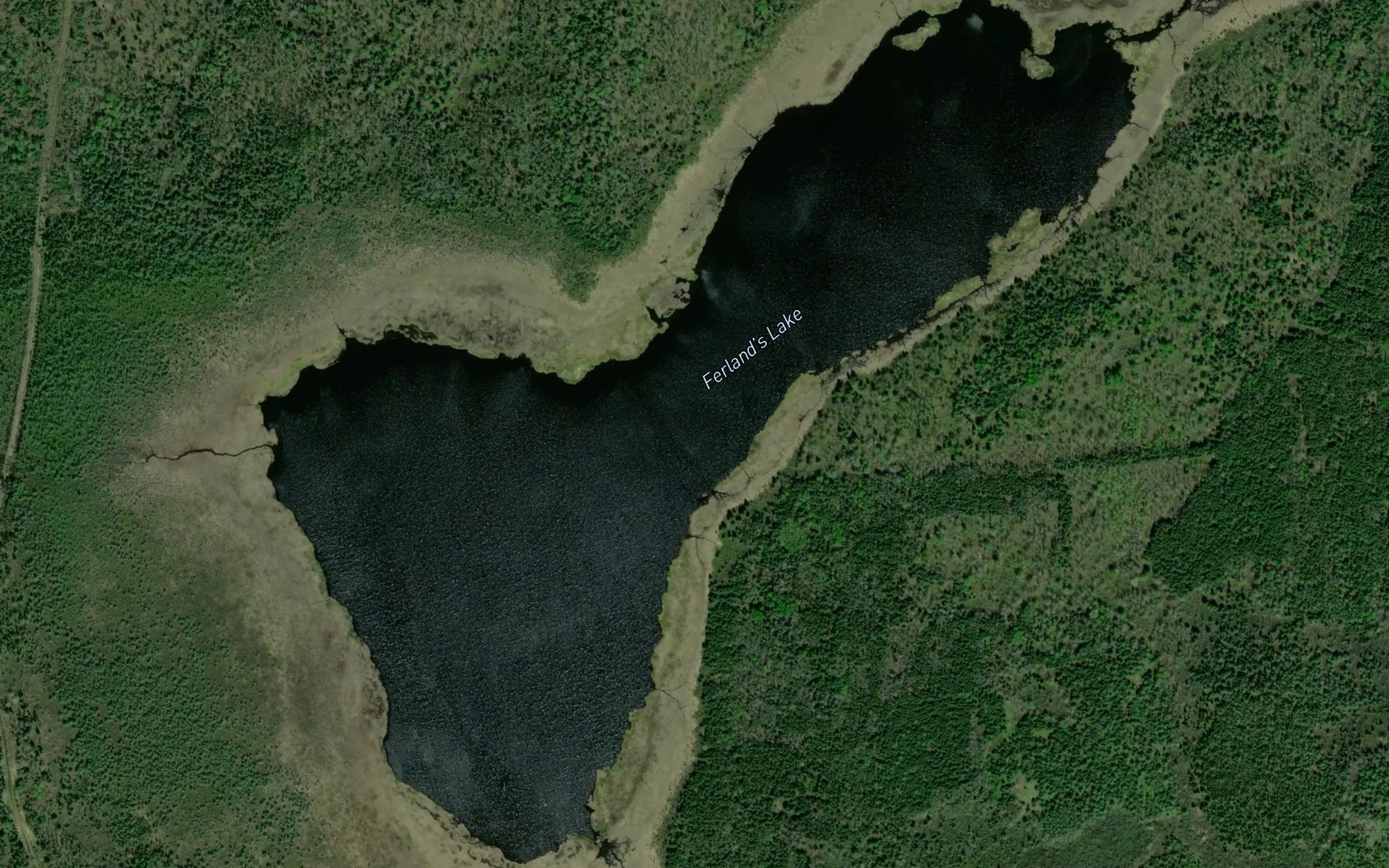 Satellite map of the Ferland's Lake