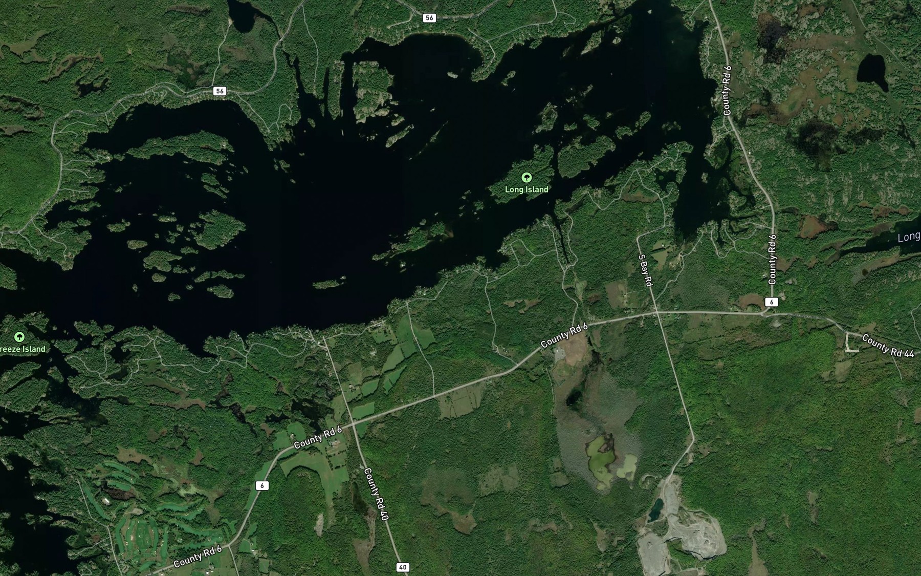 Satellite map of the Puffer Bay