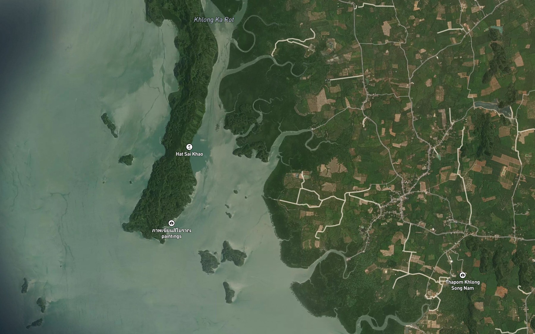 Satellite map of the Khlong Khrai