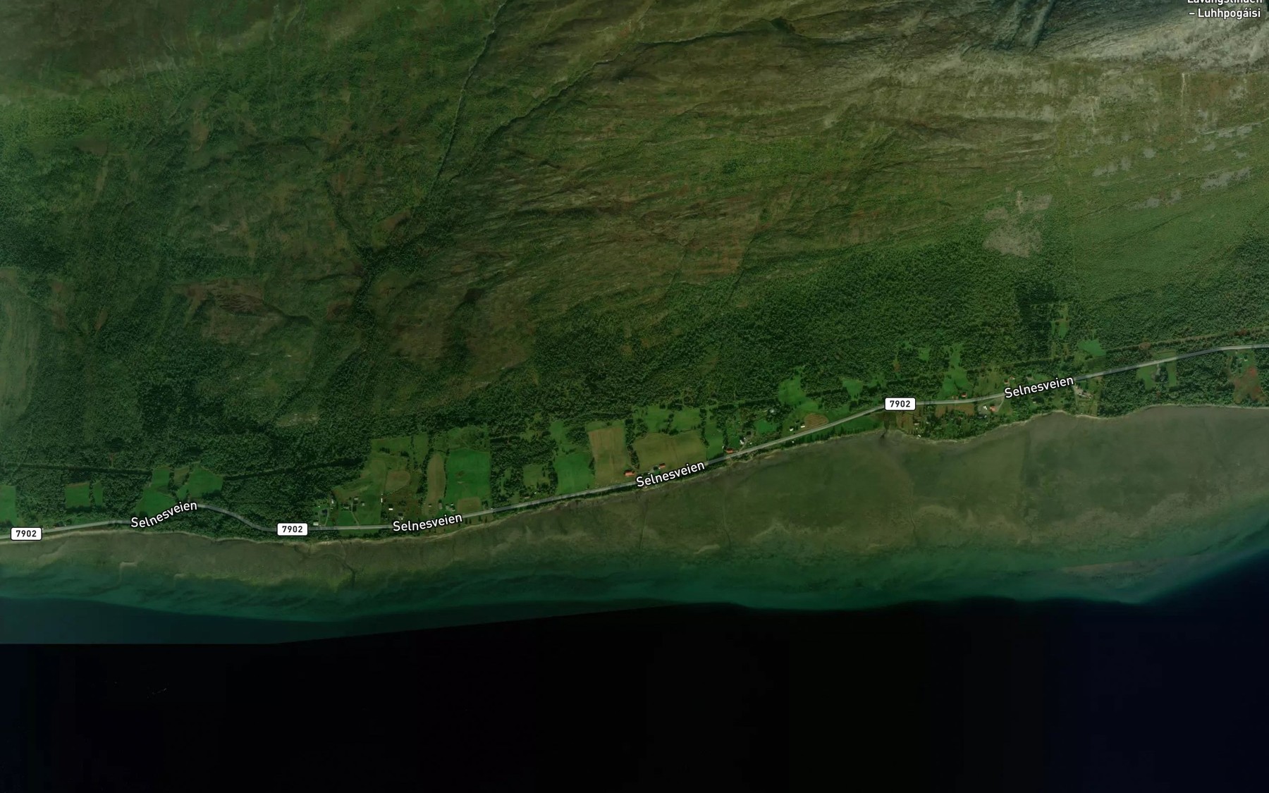 Satellite map of the Storsteinelva