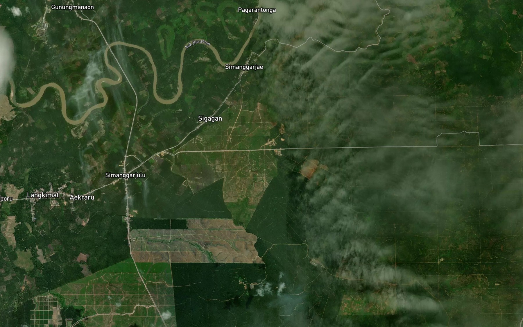 Satellite map of the Air Si Badak