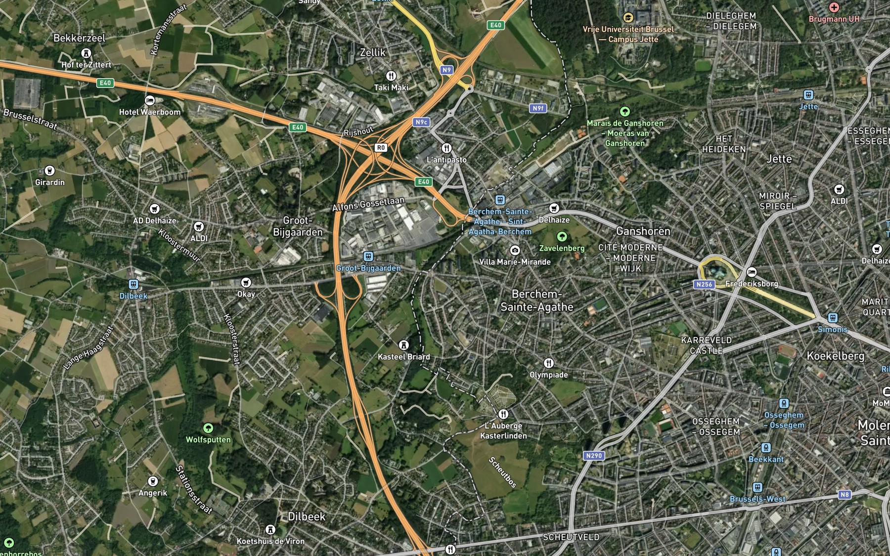 Satellite map of the Elegembeek
