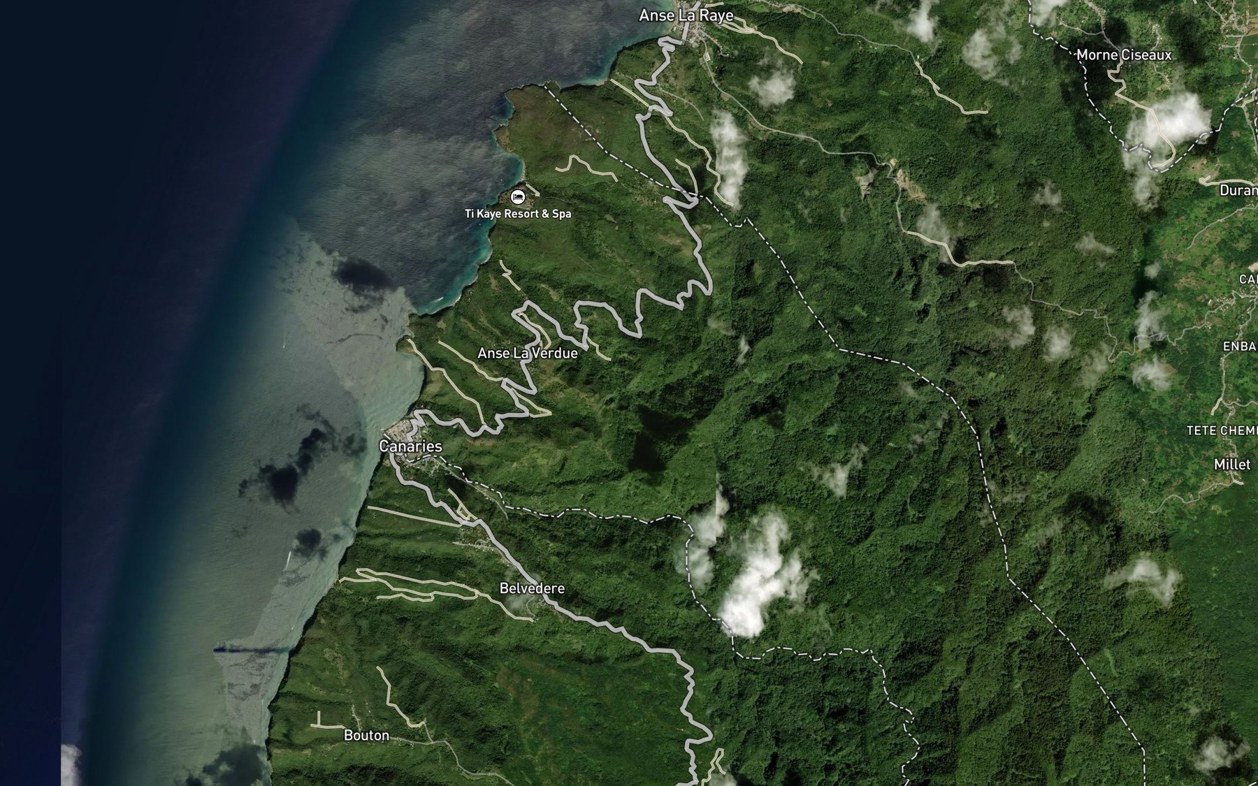 Satellite map of the Ravine Parasol