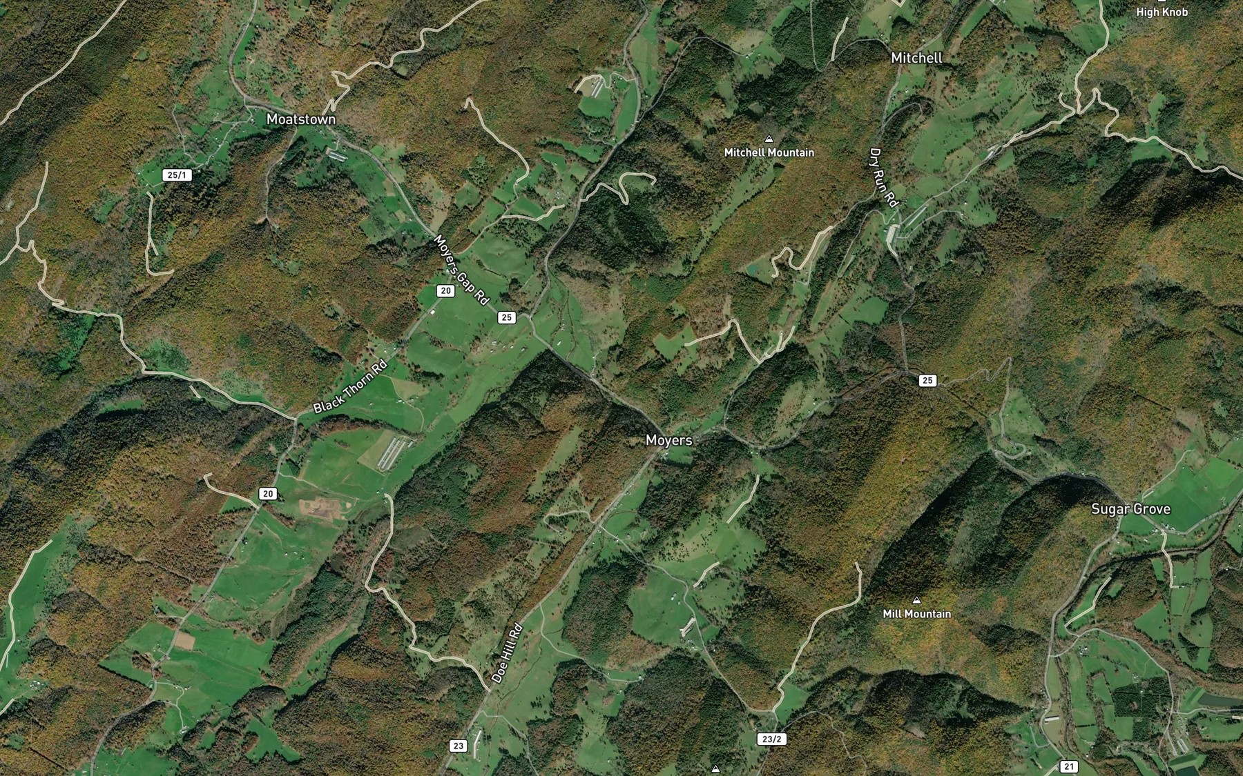Satellite map of the Harper Farm Spring