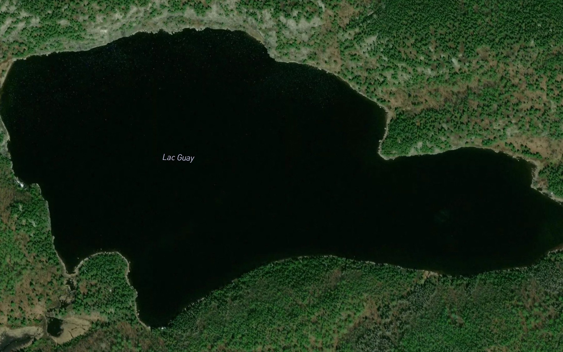 Satellite map of the Lac Guay
