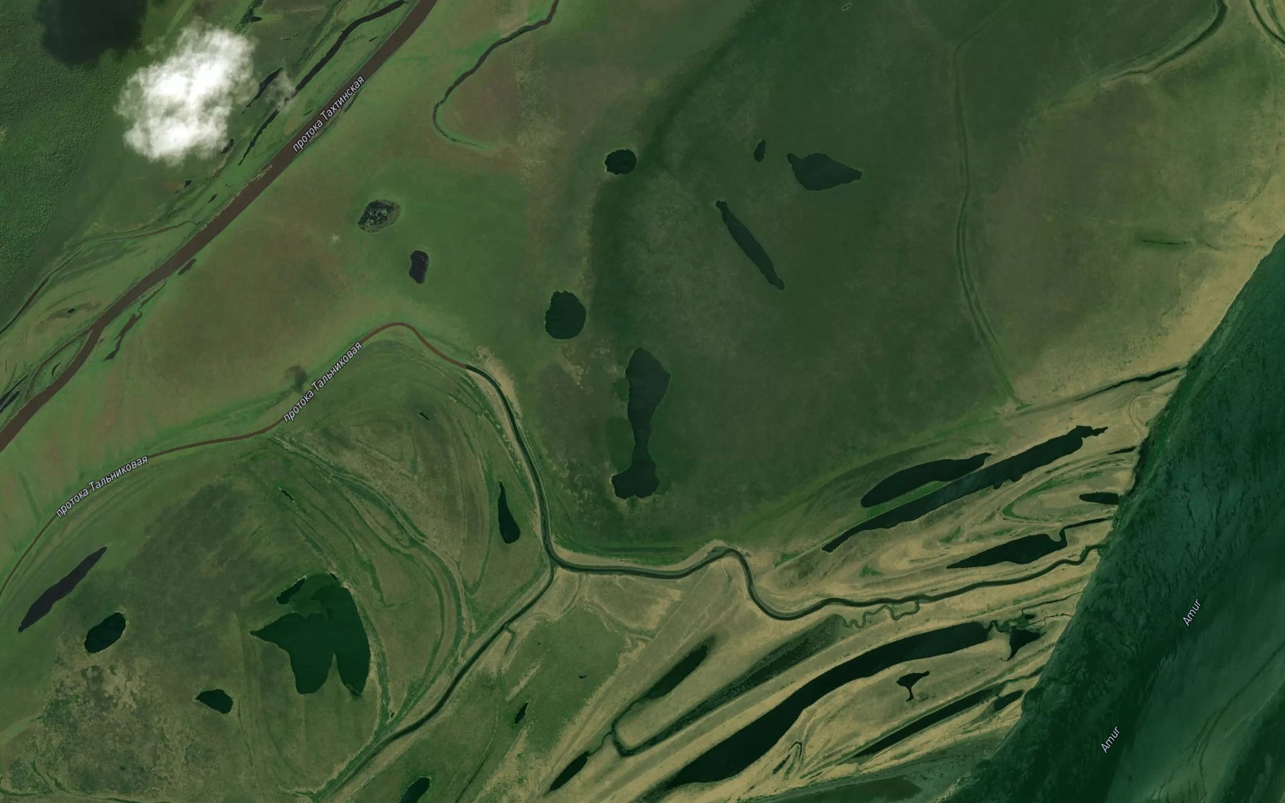 Satellite map of the Ozero Svetloye