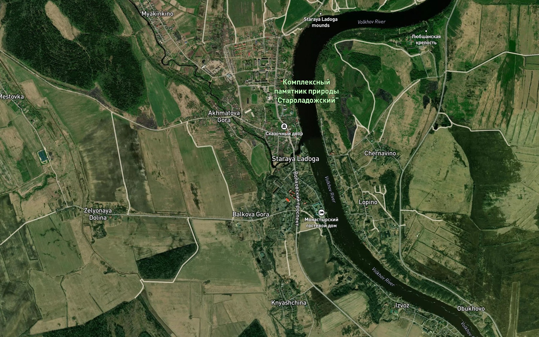 Satellite map of the Yelena