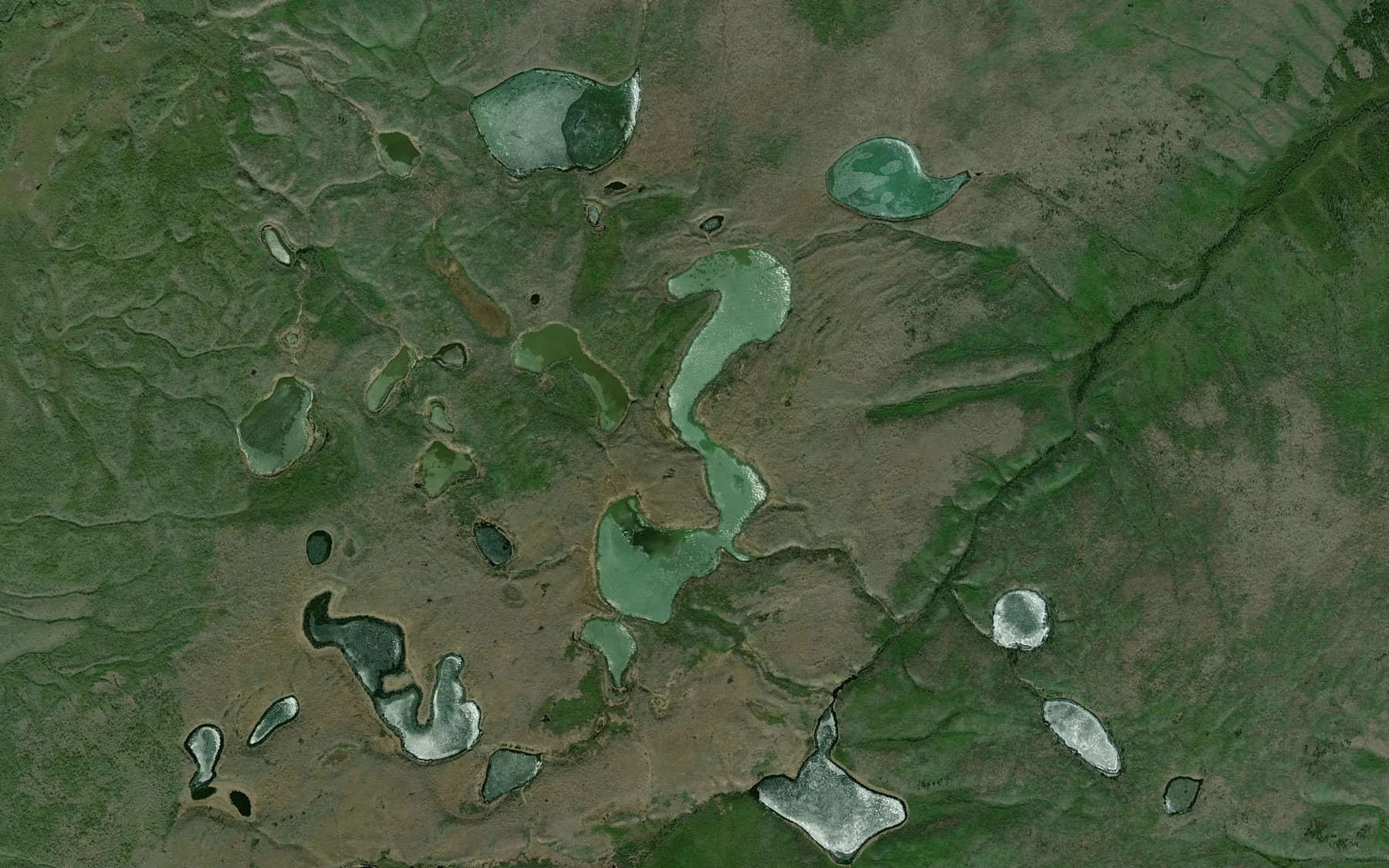 Satellite map of the Muddy Lake