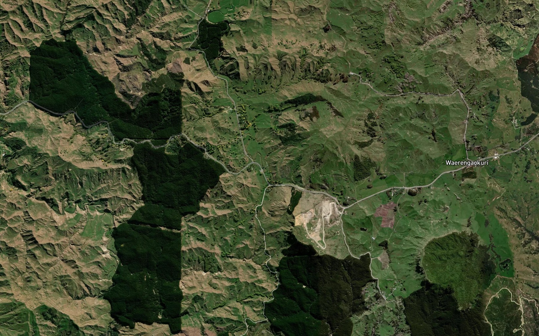 Satellite map of the Waikoko Stream