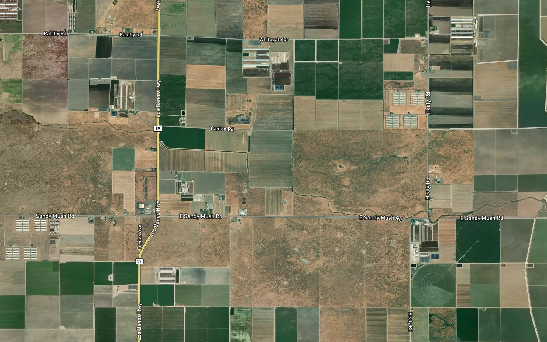 Satellite map of the Dutchman Creek