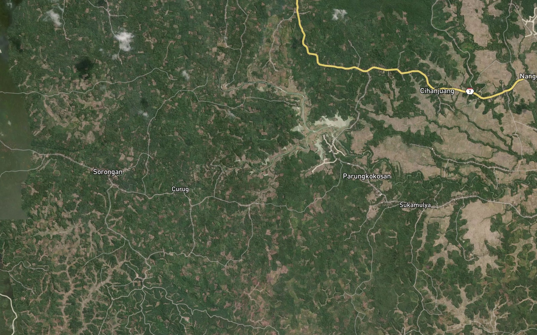 Satellite map of the Ci Kalong