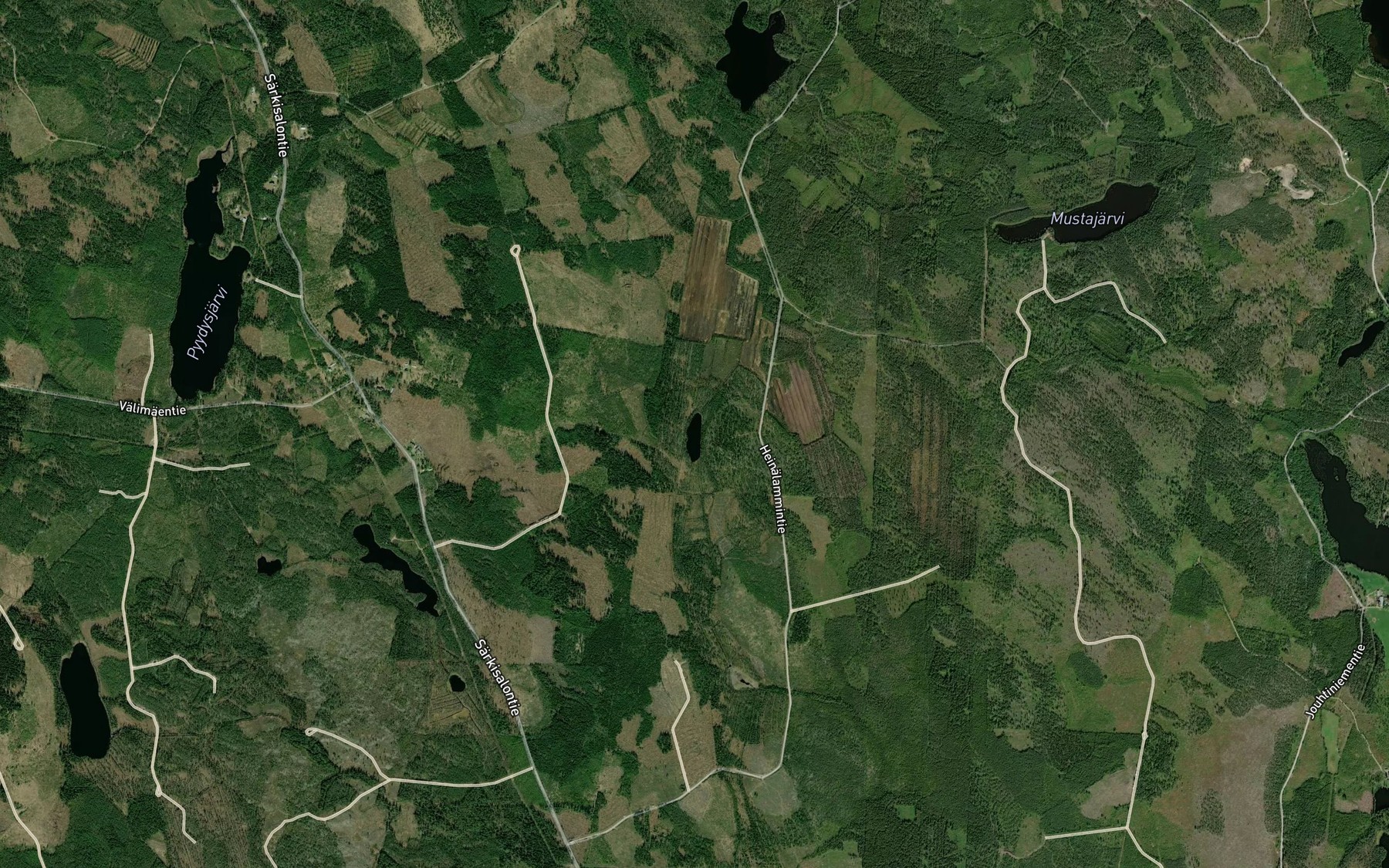 Satellite map of the Hanhilampi