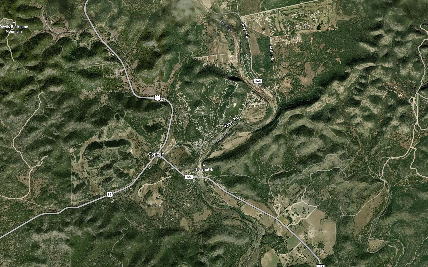 Satellite map of the Cowan Springs