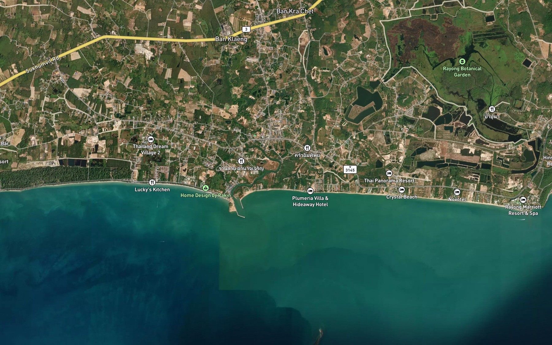 Satellite map of the Khlong Ta Muang