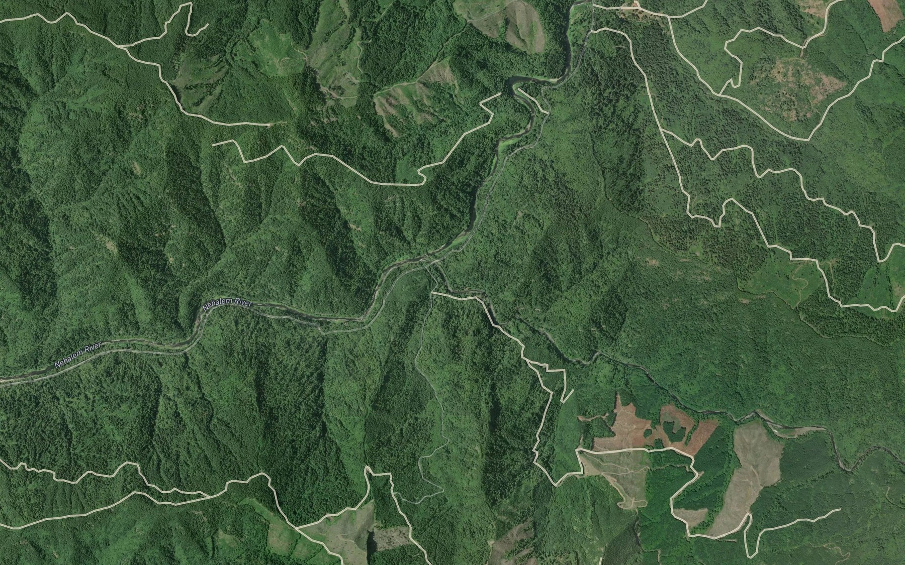 Satellite map of the Hatchery Creek
