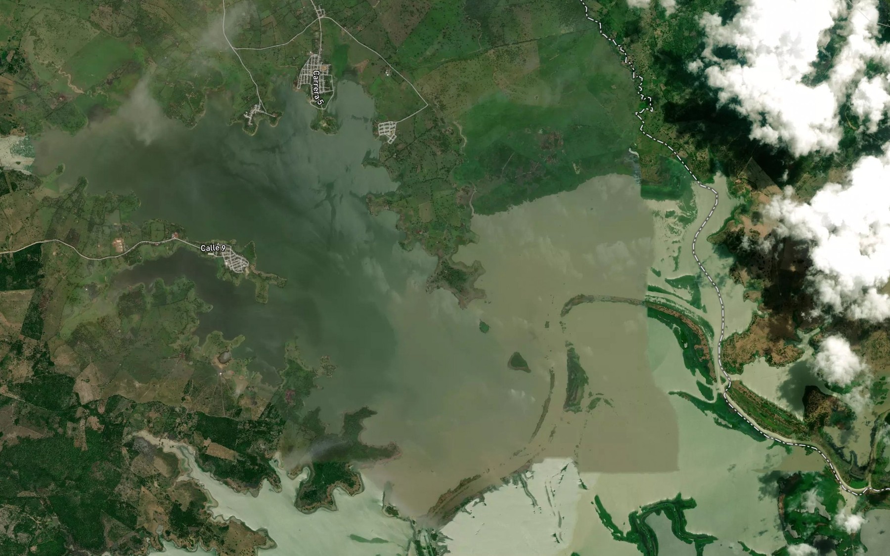 Satellite map of the Cienaga El Toro