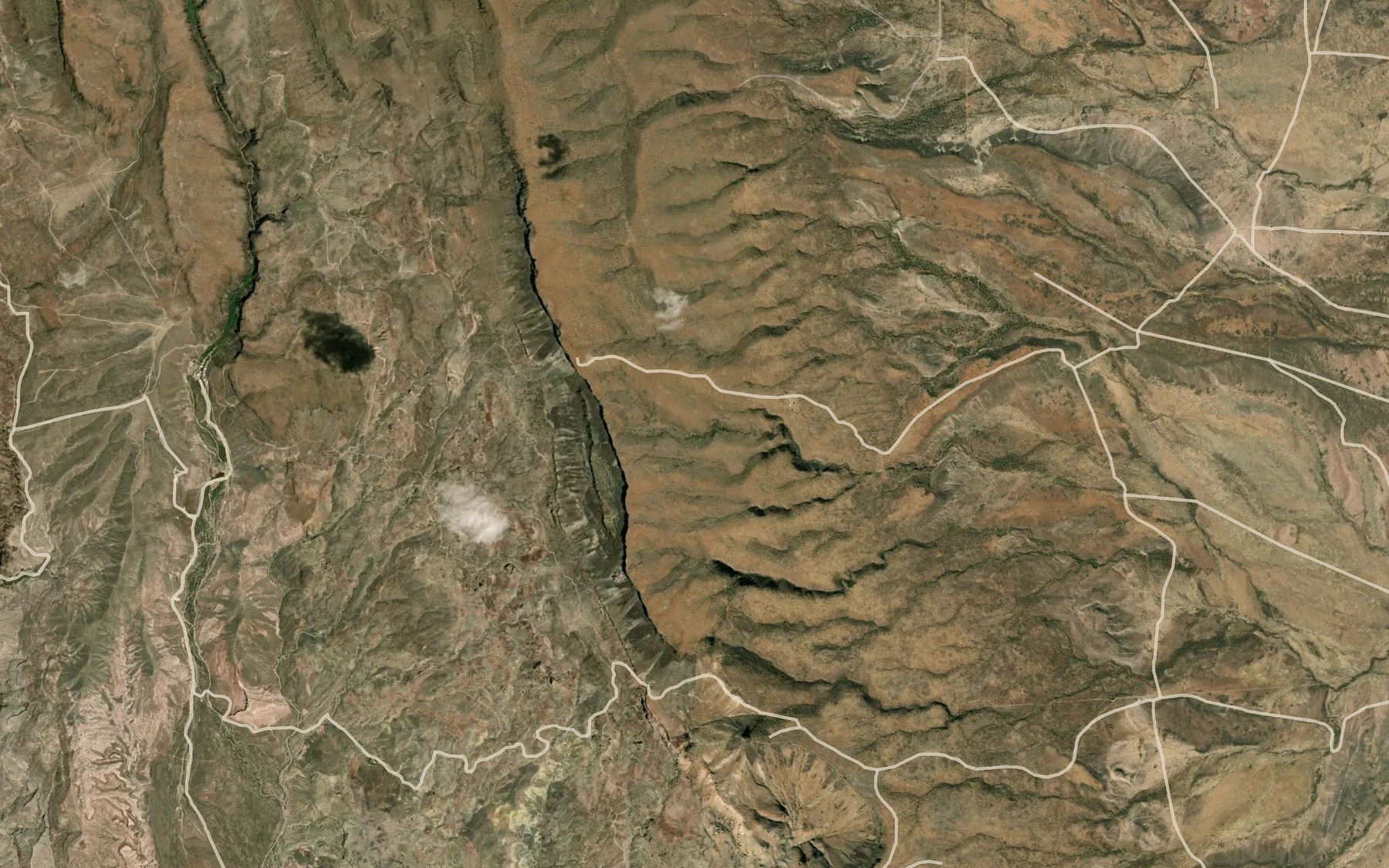 Satellite map of the Trough Canyon Spring