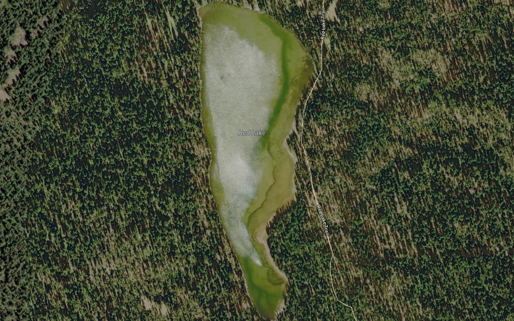 Satellite map of the Red Lake
