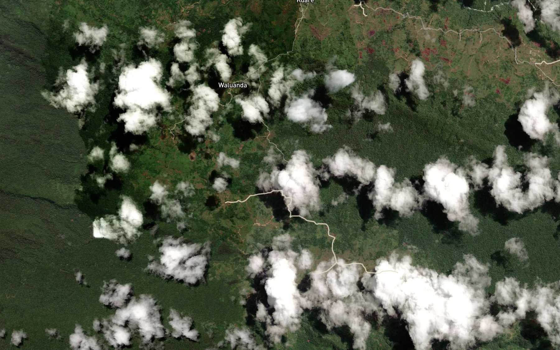 Satellite map of the Kuare River