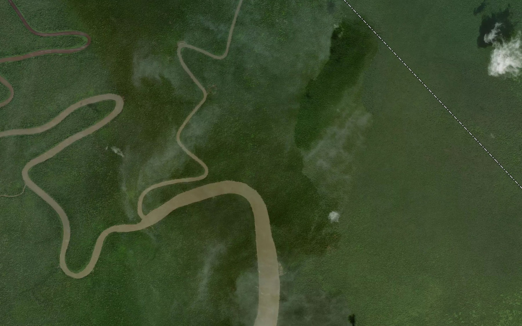 Satellite map of the Gibu Creek