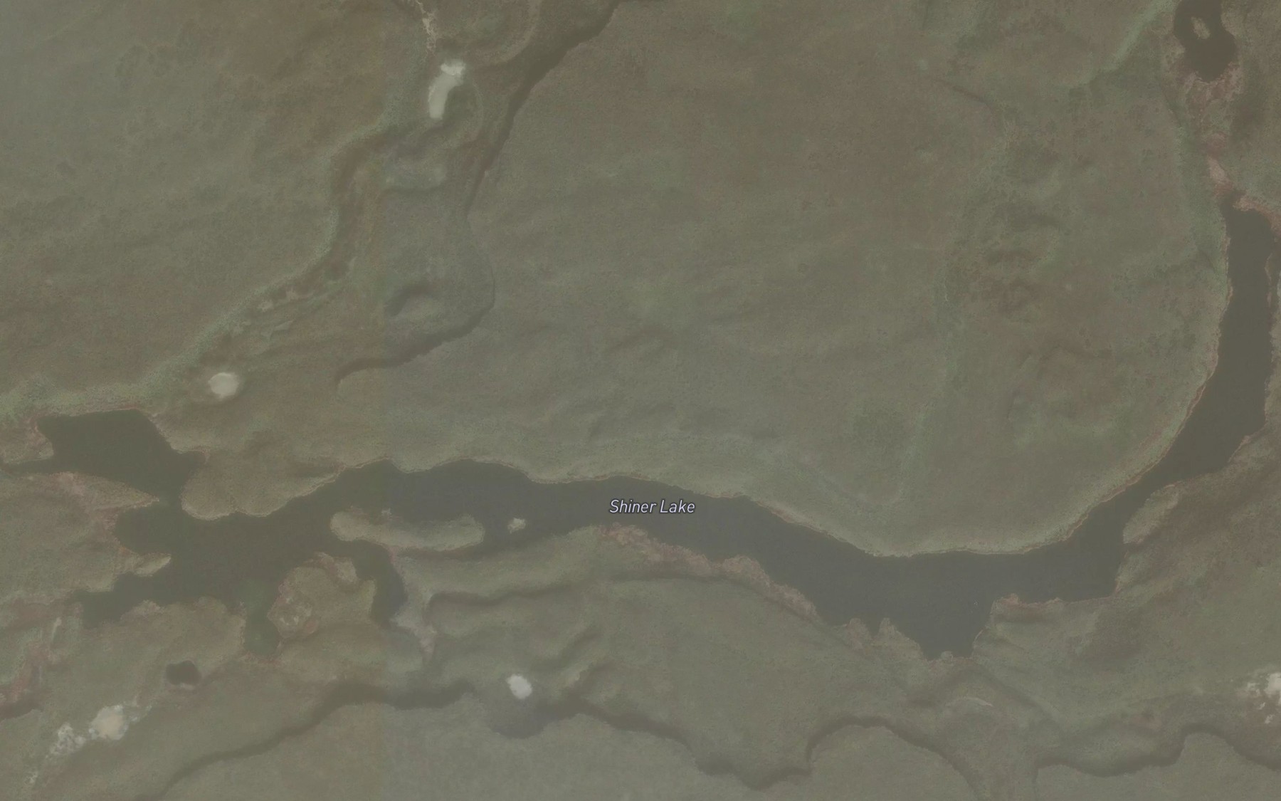 Satellite map of the Shiner Lake