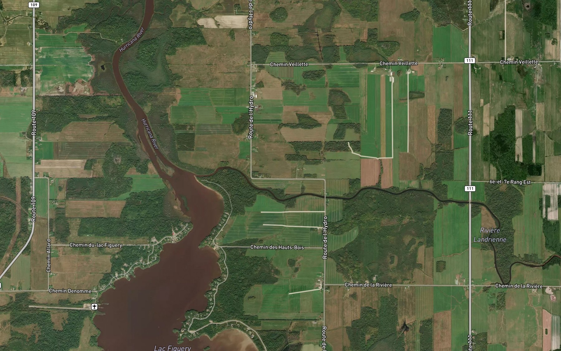 Satellite map of the Ruisseau Gravel