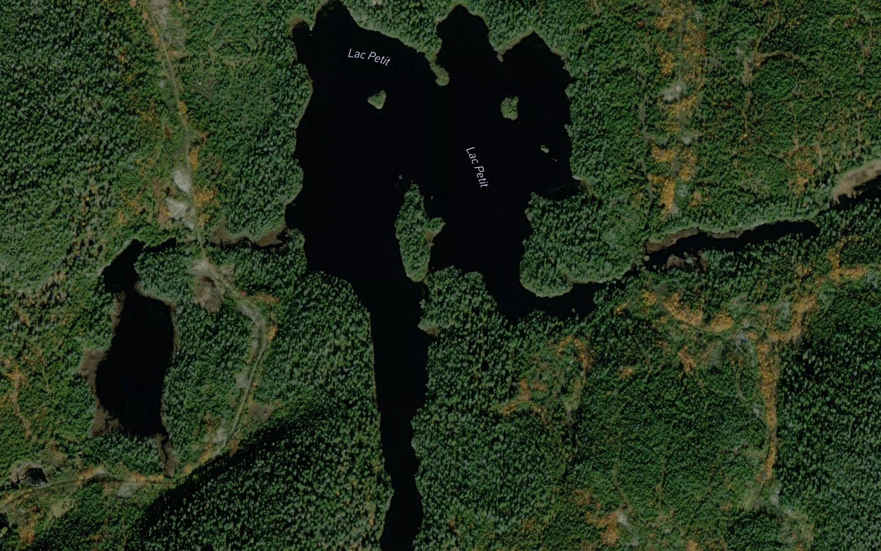 Satellite map of the Lac Petit