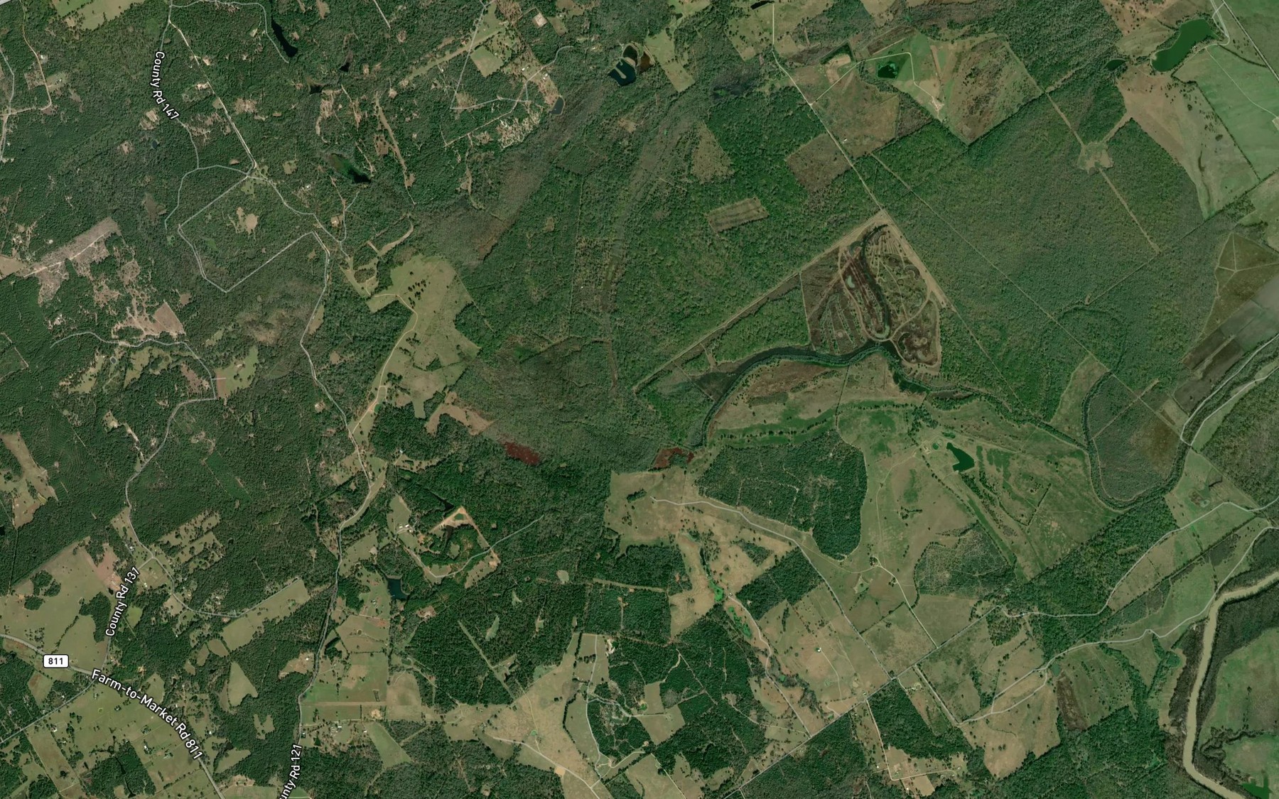 Satellite map of the Pine Creek