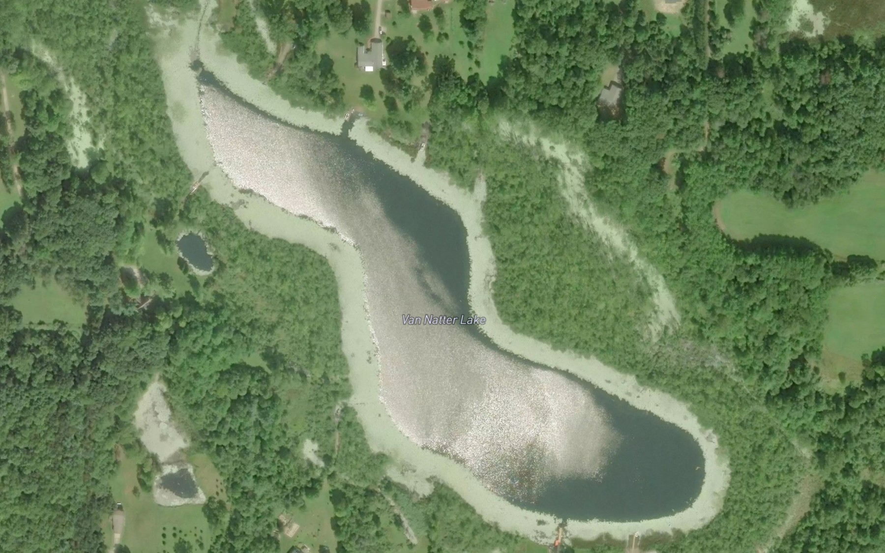 Satellite map of the Van Natter Lake