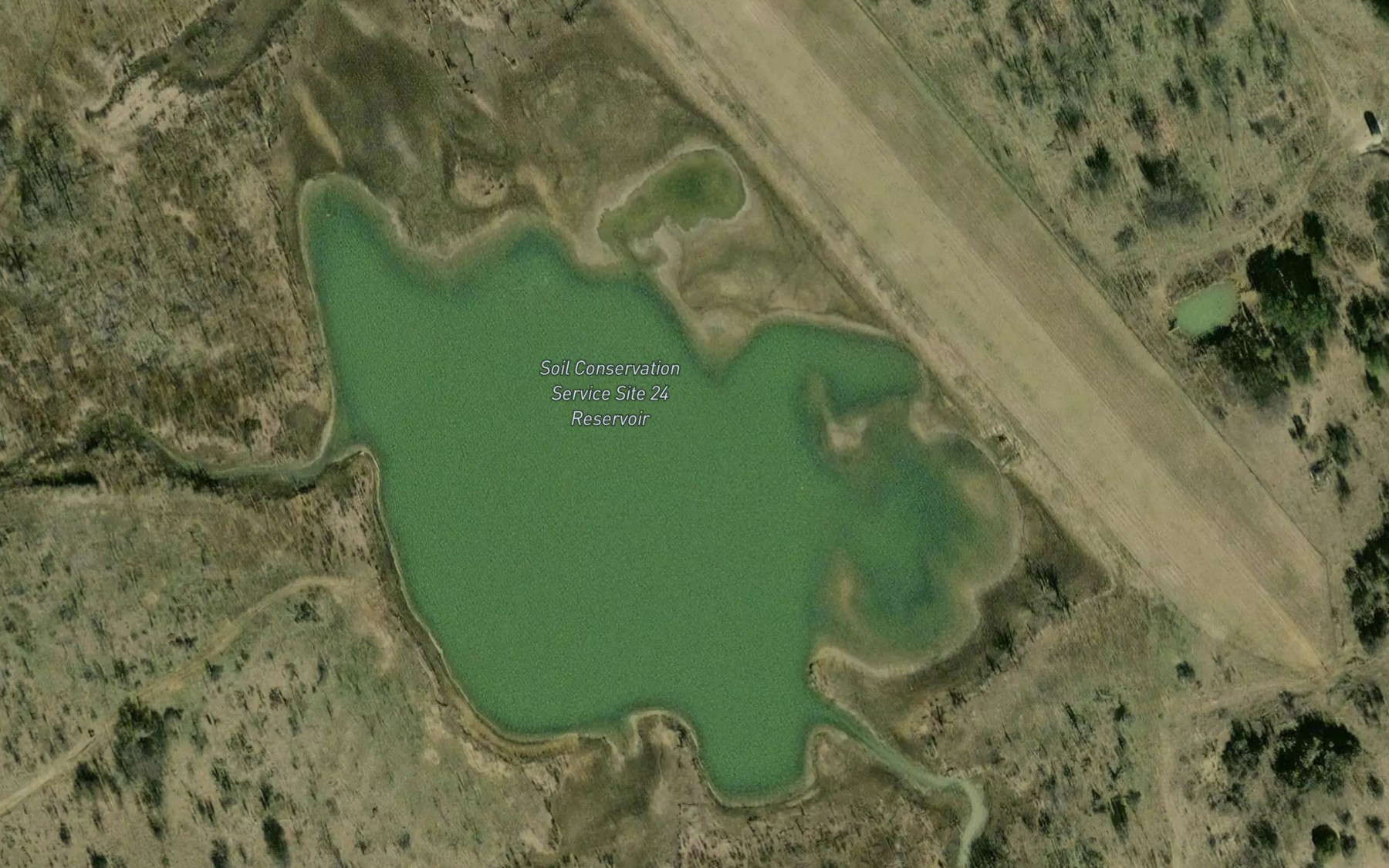 Satellite map of the Soil Conservation Service Site 24 Reservoir