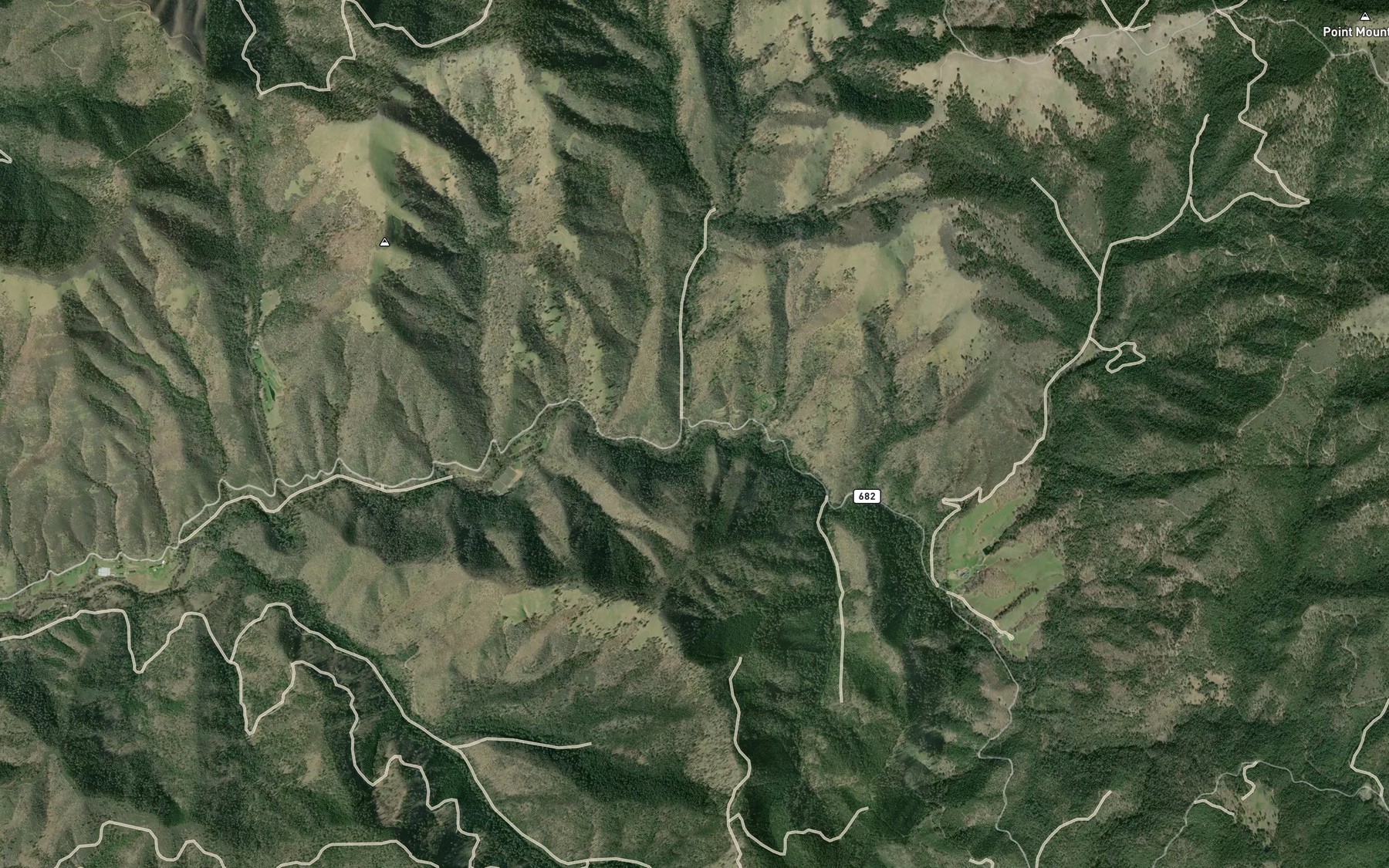 Satellite map of the Birch Creek