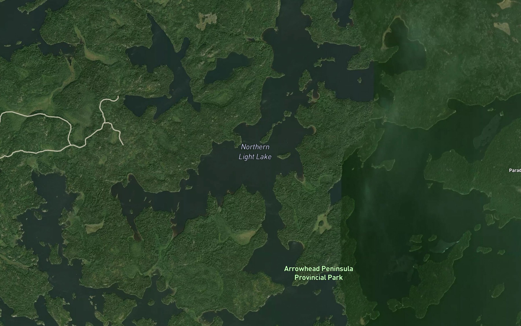 Satellite map of the Savage Bay