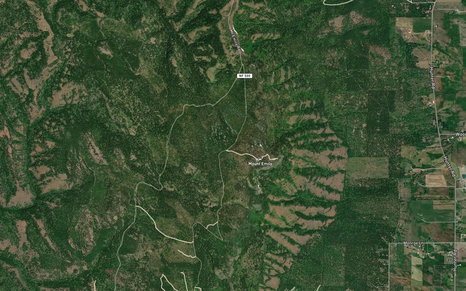 Satellite map of the Crystal Spring