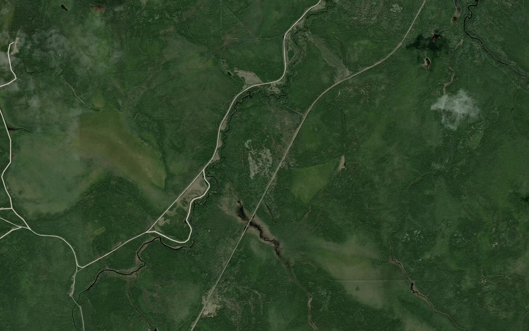 Satellite map of the Hale Creek