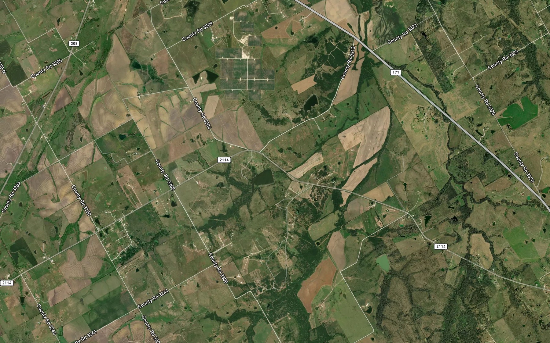 Satellite map of the Soil Conservation Service Site 91-A Reservoir