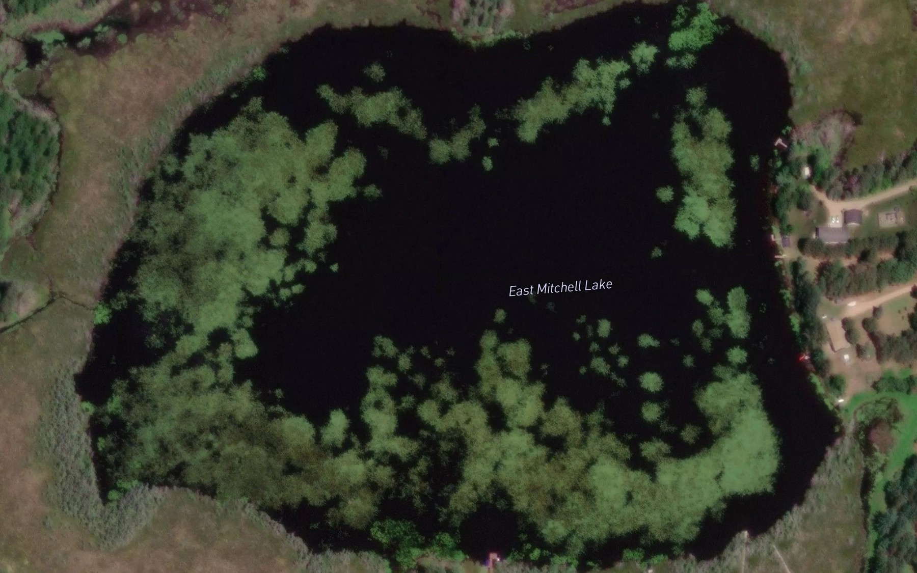 Satellite map of the East Mitchell Lake