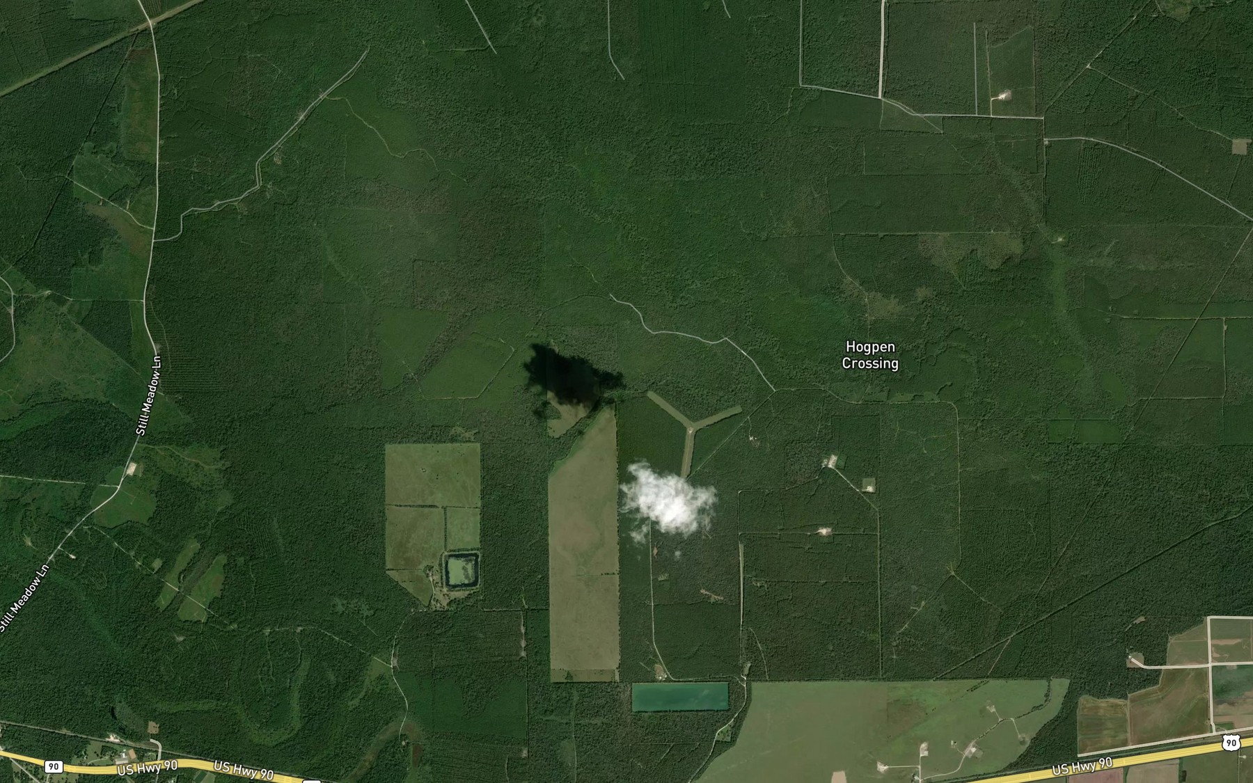Satellite map of the Bull Tongue Creek