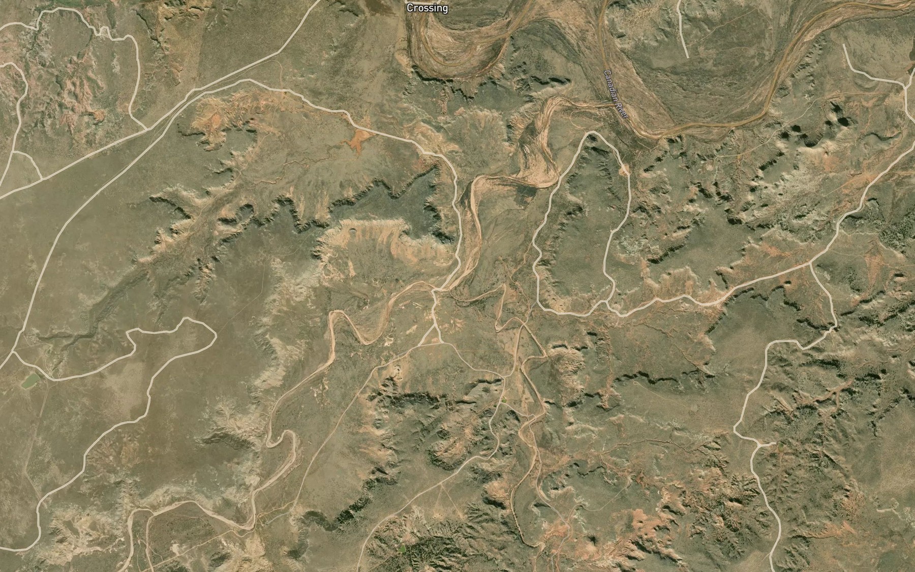 Satellite map of the Ranch Creek