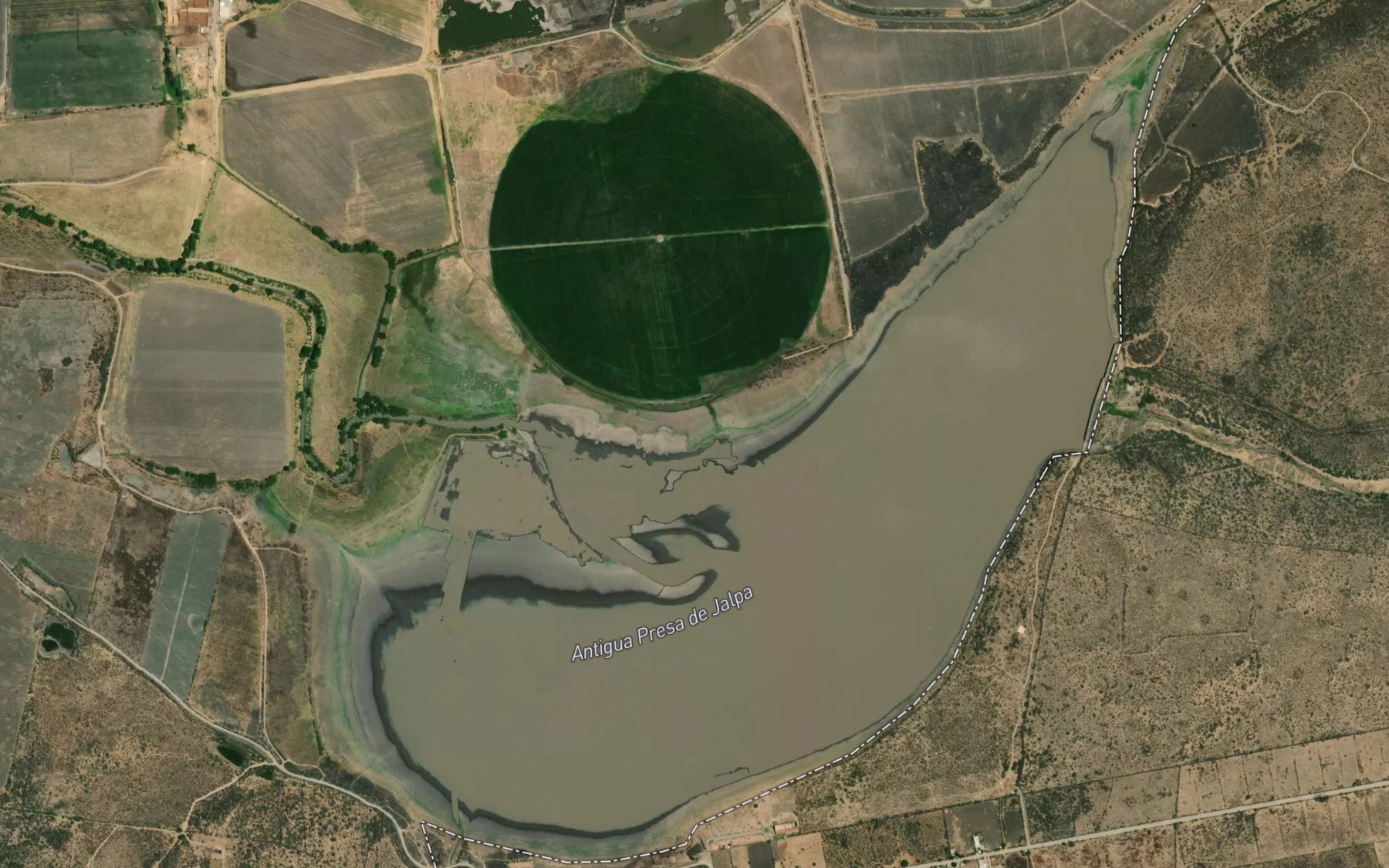 Satellite map of the Presa Vieja de Jalpa